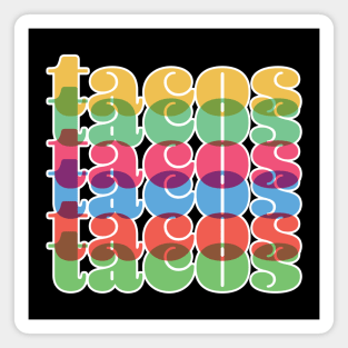 Tacos retro vintage Tuesday Mexican Magnet